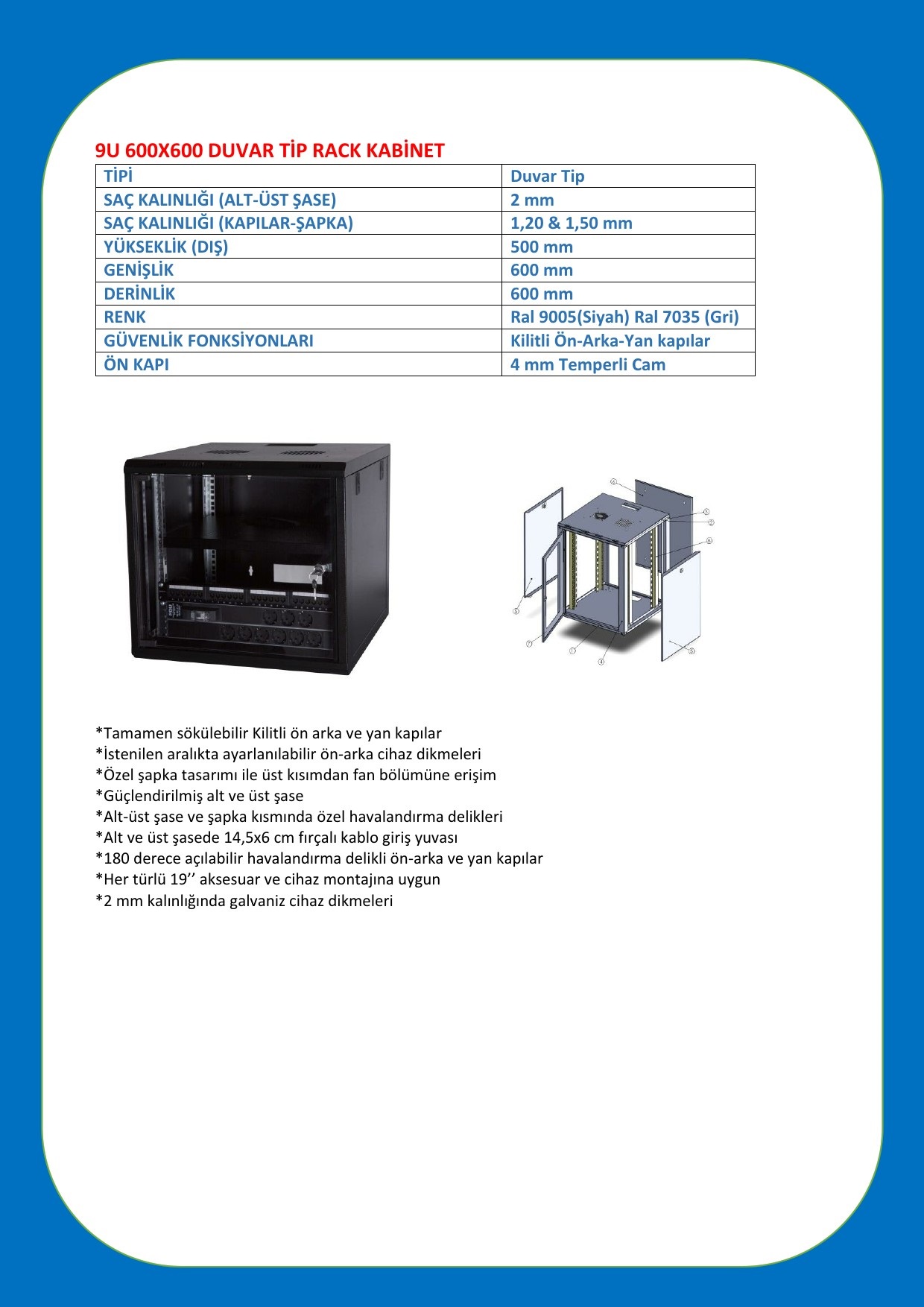 9U 600X600 DUVAR TİPİ DATASHEET-1